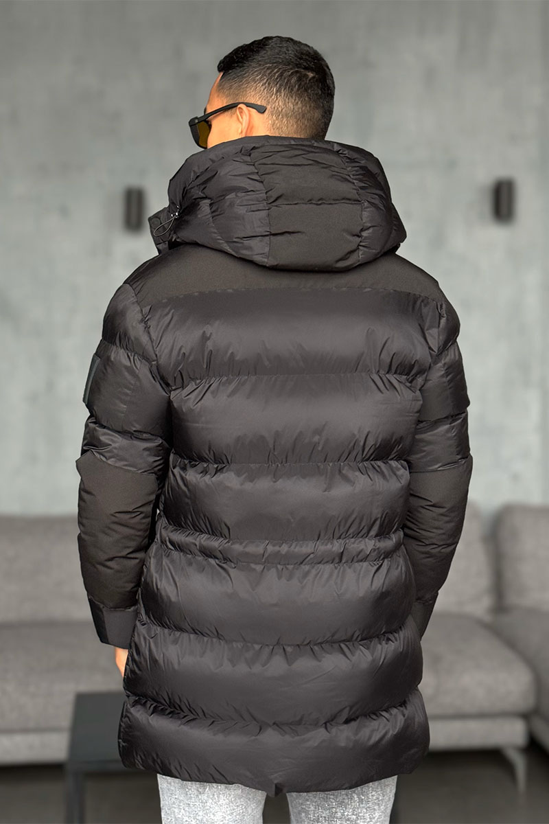 Burberry Мужская чёрная парка Hooded Puffer 