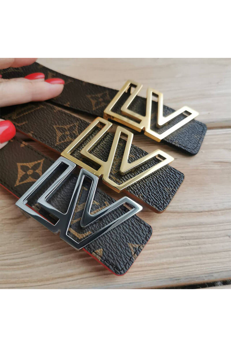 Lоuis Vuittоn Кожаный ремень Monogram, длина 80 / 85 см (3 расцветки)