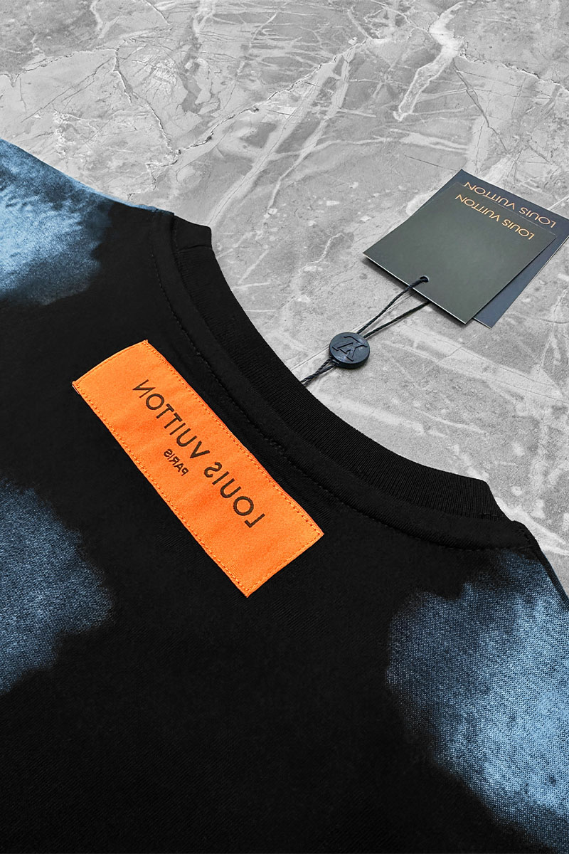 Lоuis Vuittоn Мужская футболка Monogram tie-dye - Black