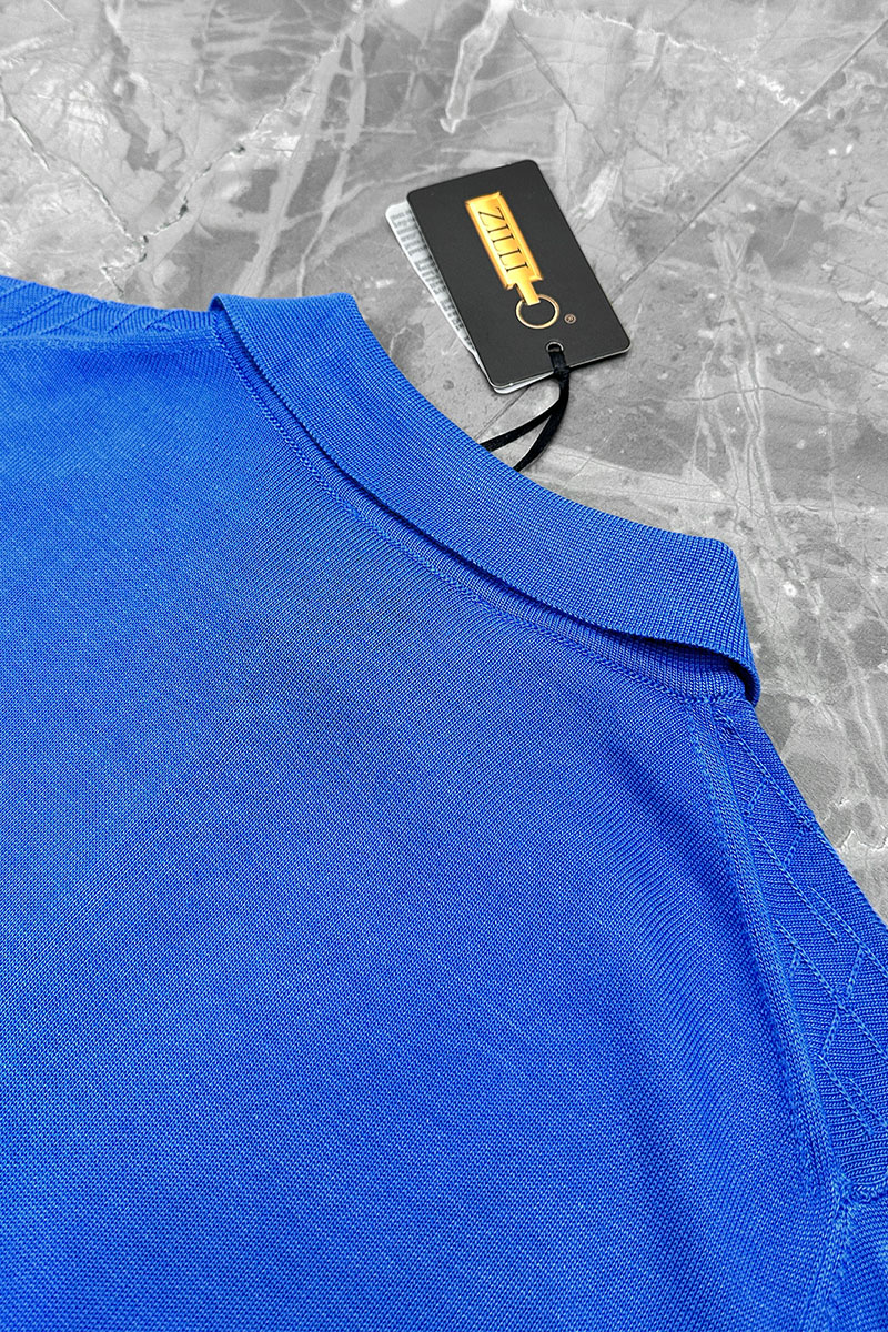 Zilli Поло с длинным рукавом zip-up - Blue