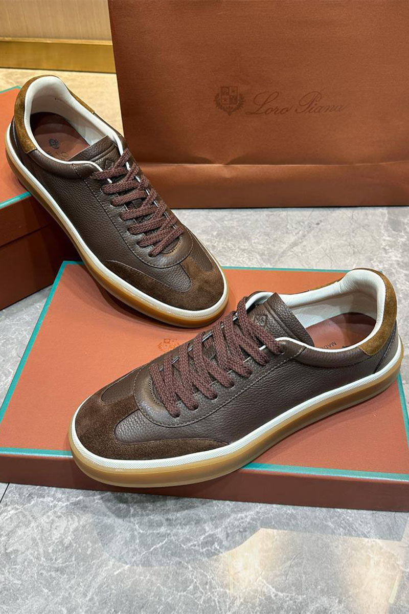 Loro Piana Мужские кроссовки Tennis Walk - Brown