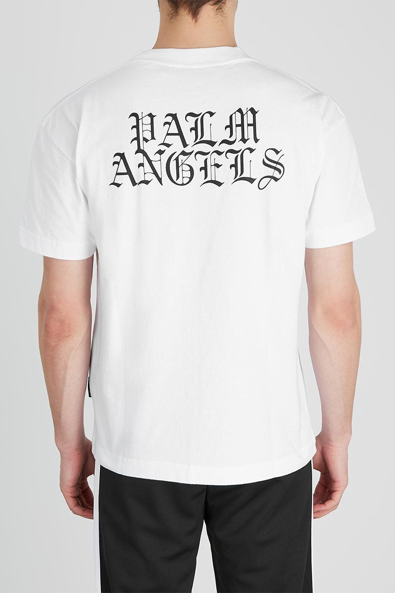 Palm Angels Оверсайз футболка "Burning Head" - White