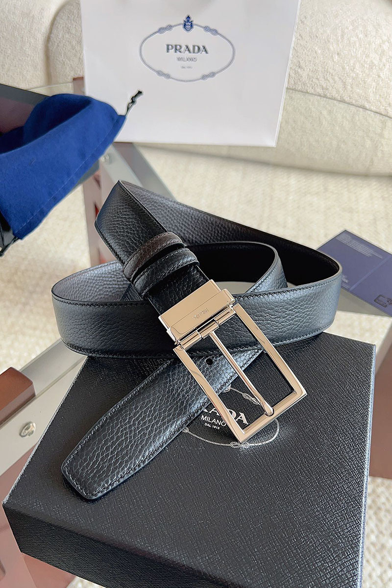 Prada Двусторонний кожаный ремень premium
