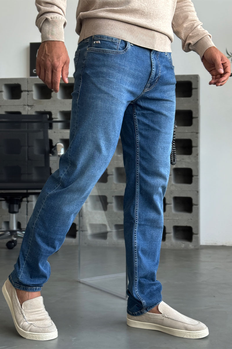 Emporio Armani EA7 Мужские синие джинсы regular fit