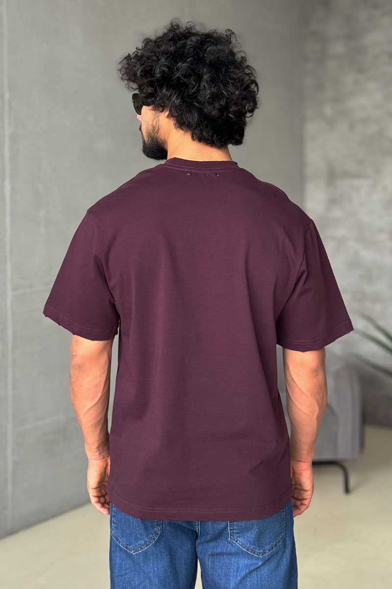 Designer Clothing Мужская фиолетовая футболка Golden Goose 