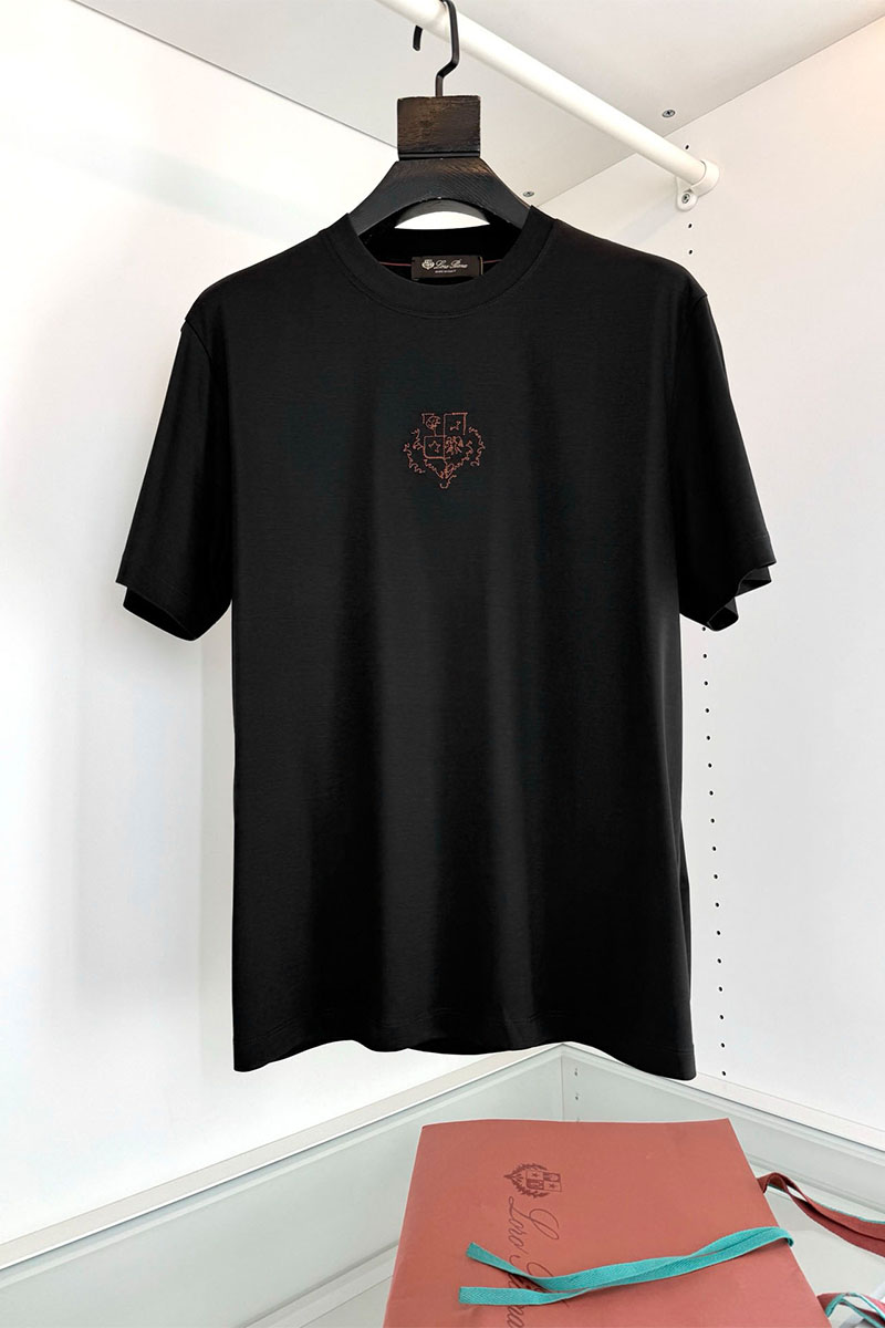 Loro Piana Мужская чёрная футболка premium