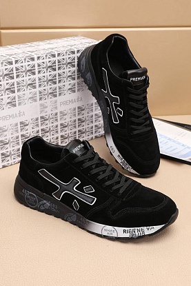 Чёрные замшевые кроссовки Mick