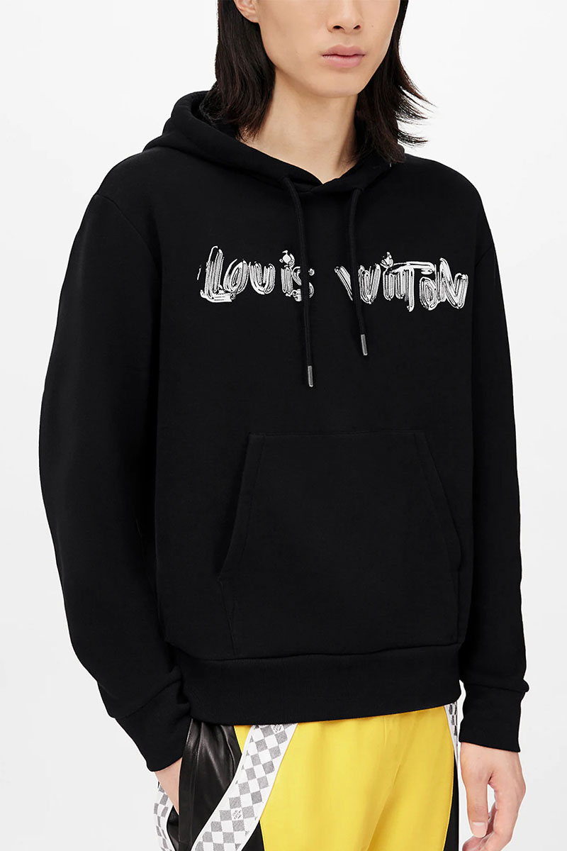 Lоuis Vuittоn Мужское чёрное худи graphic-print 
