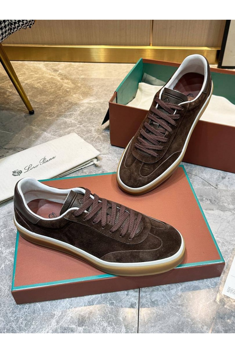 Loro Piana Мужские замшевые кроссовки Tennis Walk