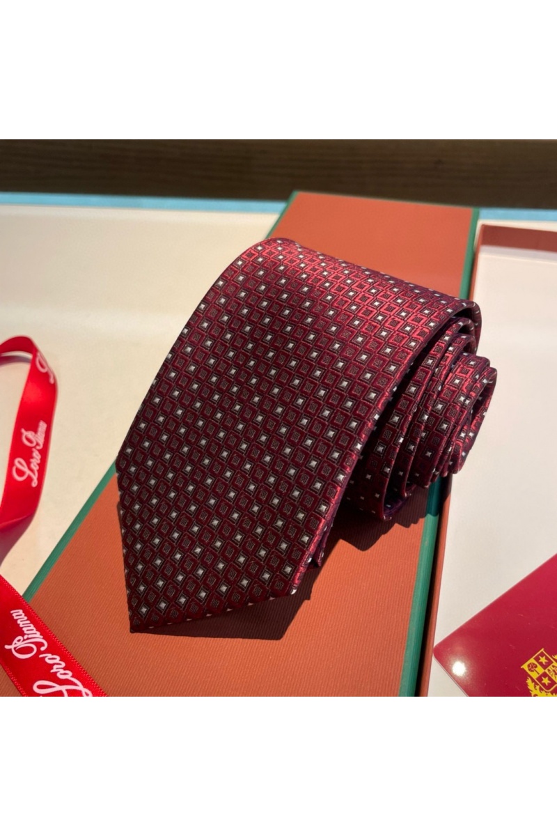 Loro Piana Галстук geometric logo-print premium - Burgundy