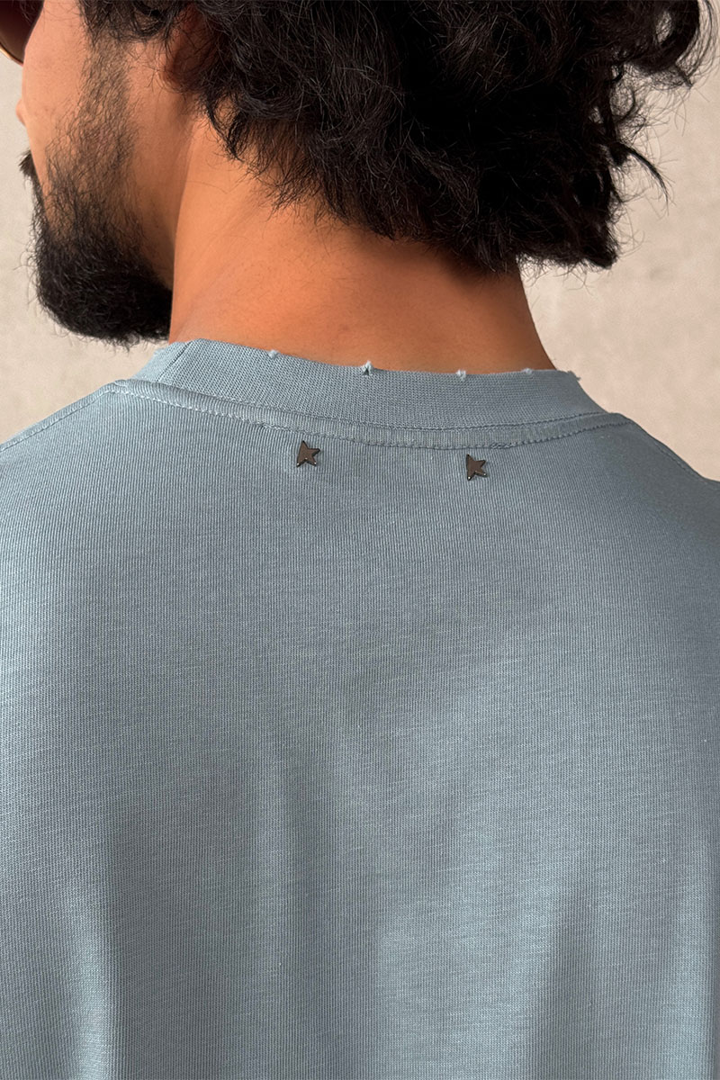 Designer Clothing Мужская синяя футболка Golden Goose (GUP01938)