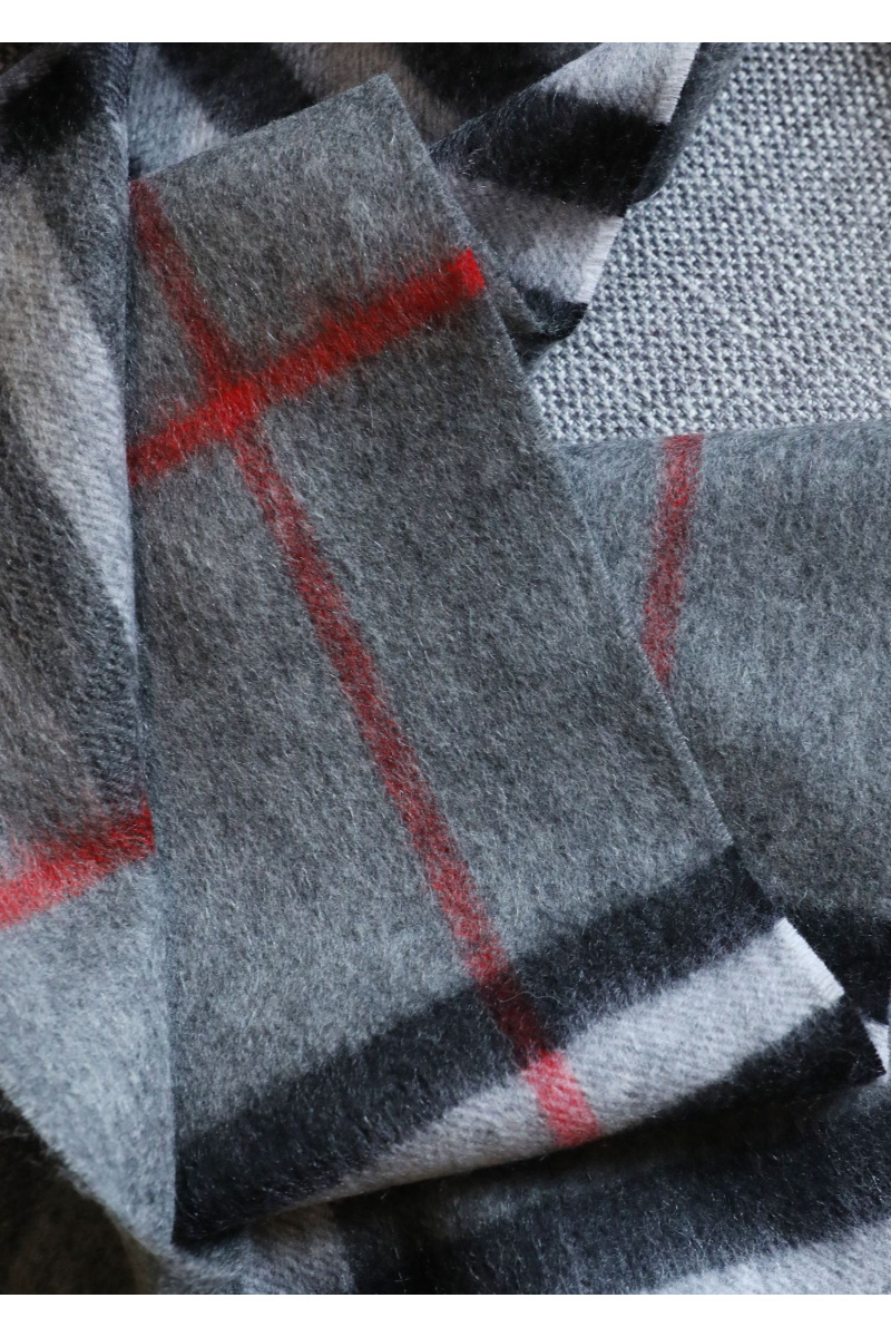 Burberry Шарф two-tone Check premium 168x30 см - Grey
