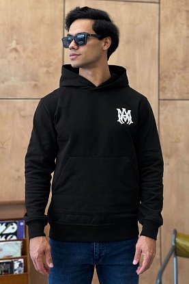 Мужское чёрное худи M.A. Core embroidered-logo
