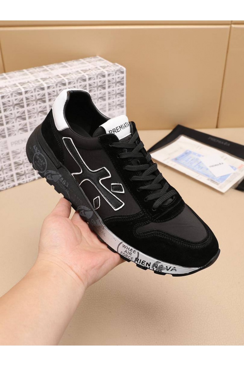 Premiata Комбинированные кроссовки Mick - Black