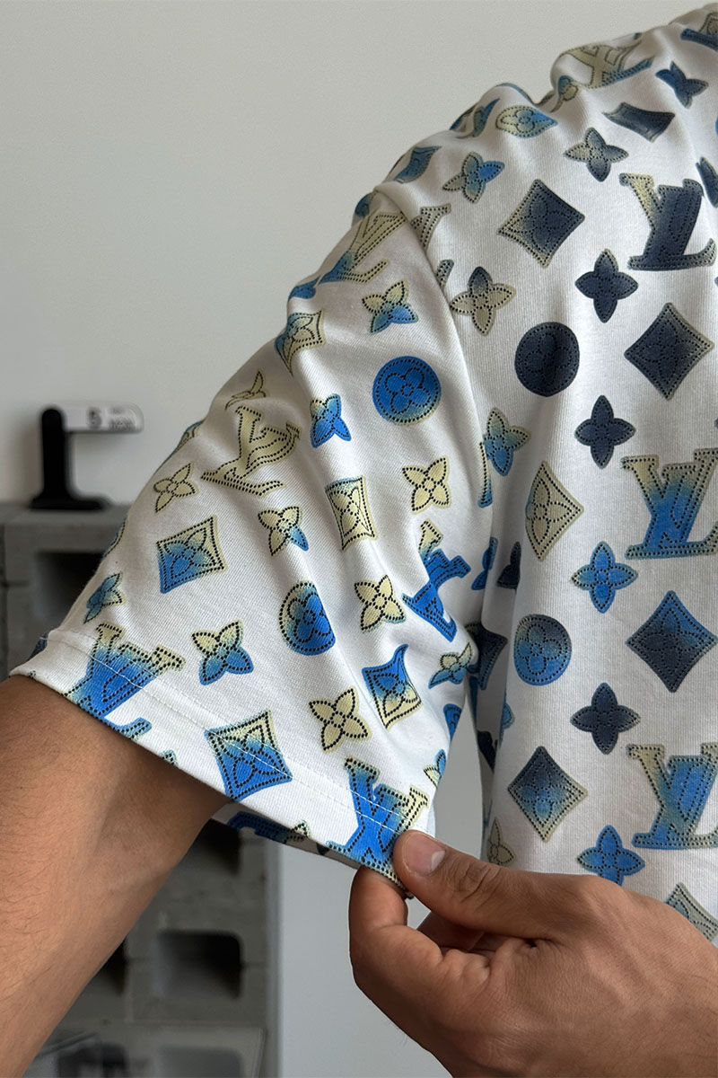 Lоuis Vuittоn Белая оверсайз футболка Monogram All-over