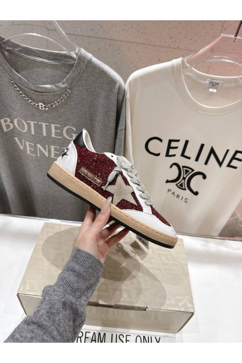 Designer Clothing Женские кожаные кроссовки Golden Goose Super Star premium