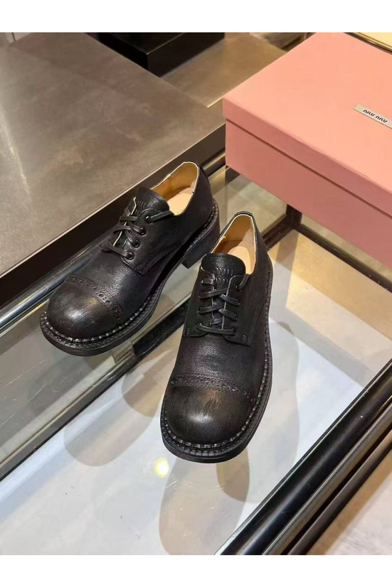 MIU MIU Женские кожаные ботинки дерби 