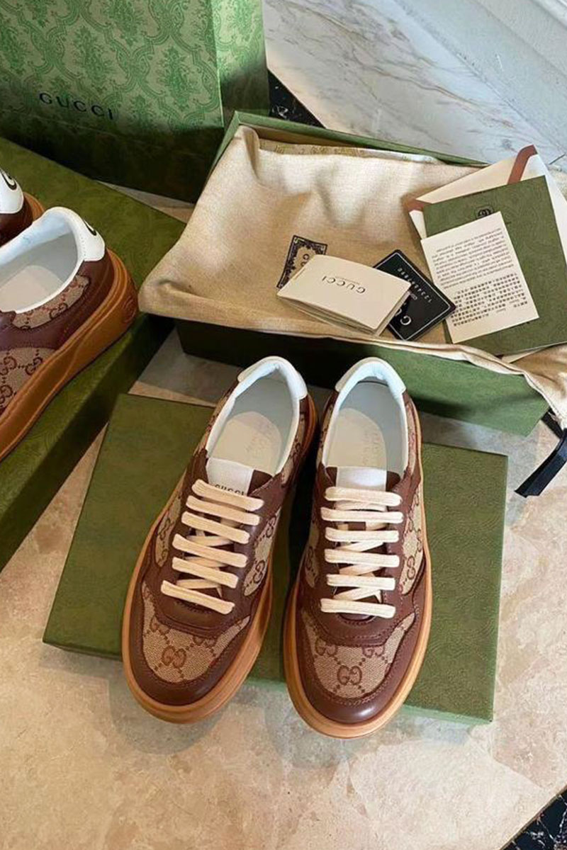 Gucci Мужские бежевые кроссовки