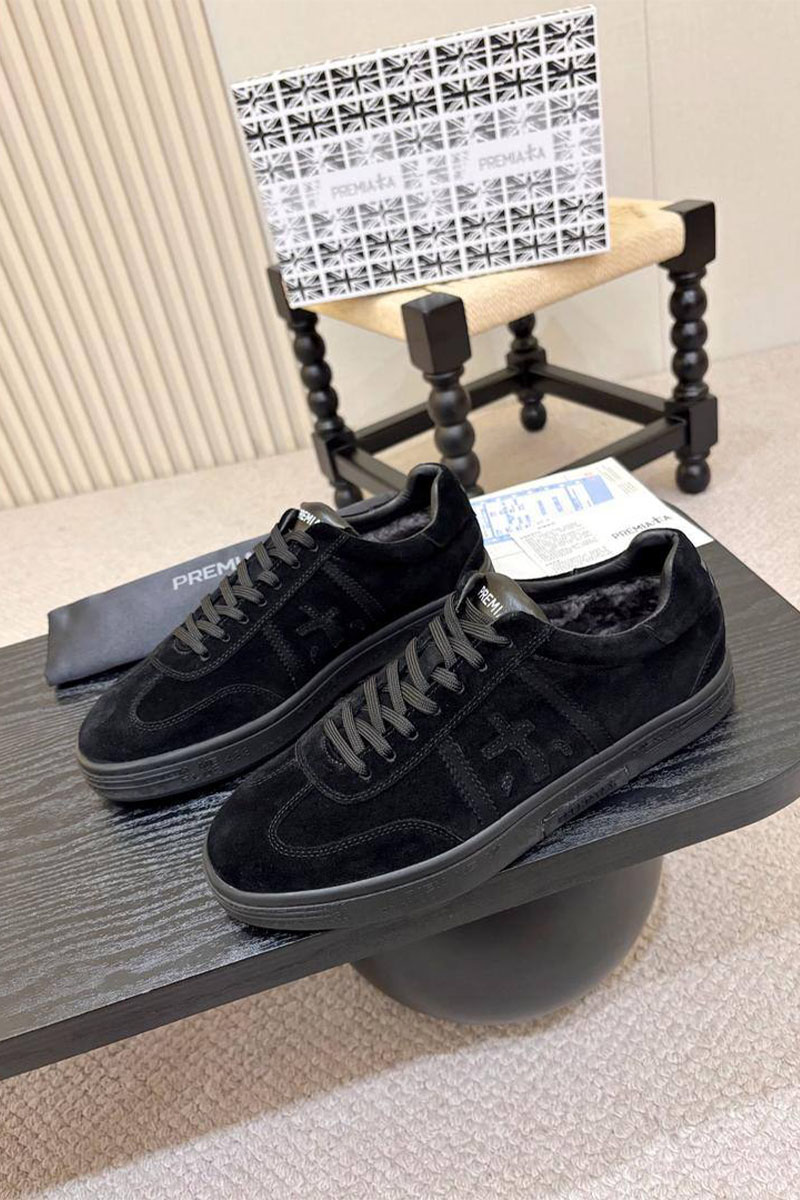 Premiata Замшевые кроссовки с мехом Bonnie