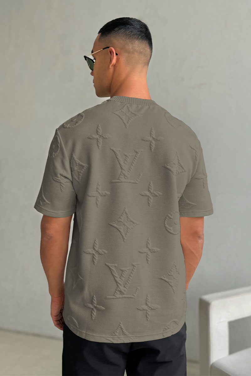 Lоuis Vuittоn Оверсайз футболка Embossed Monogram - Beige