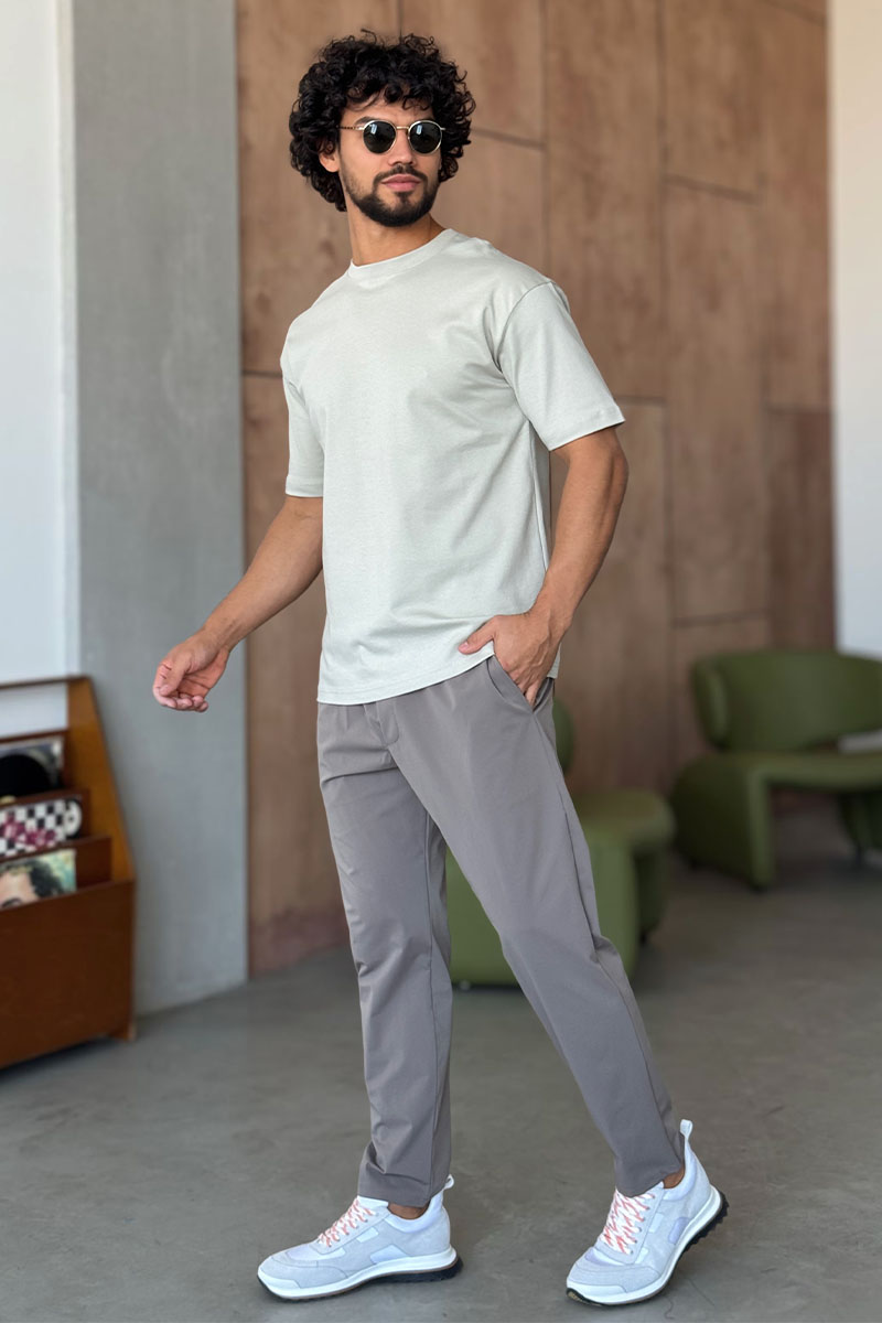 Y-3 Yohji Yamamoto Мужская бежевая футболка 