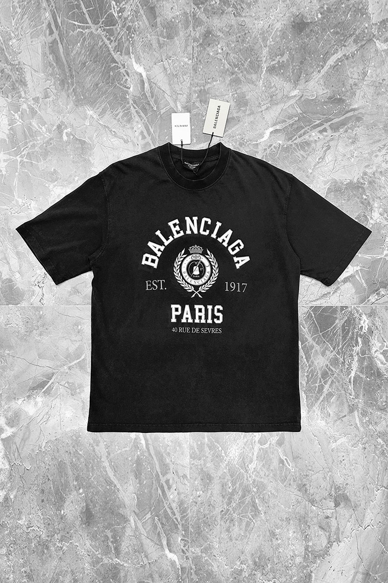 Balenciaga Чёрная оверсайз футболка College est.1917