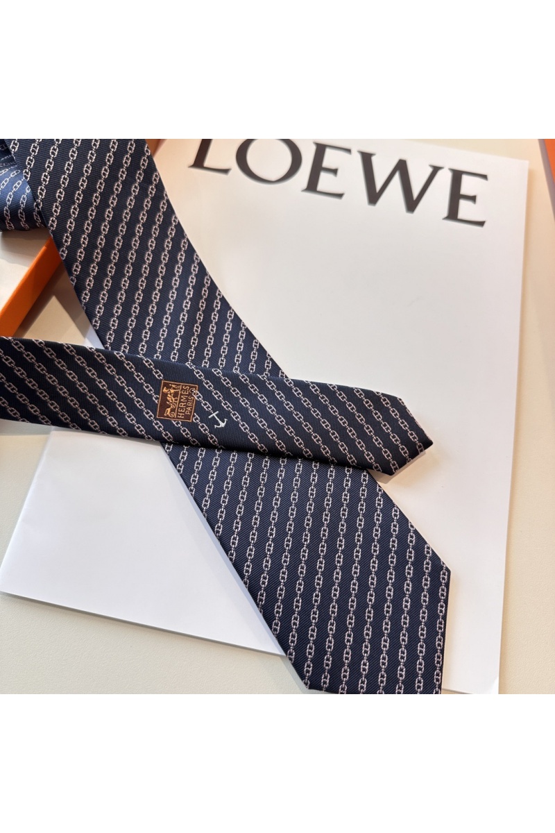 Hermes Галстук Jetez l'Ancre premium - Navy