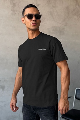 Мужская футболка logo-embroidered - Black 