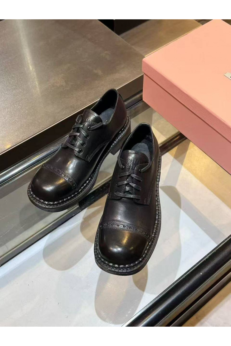 MIU MIU Женские кожаные ботинки дерби 