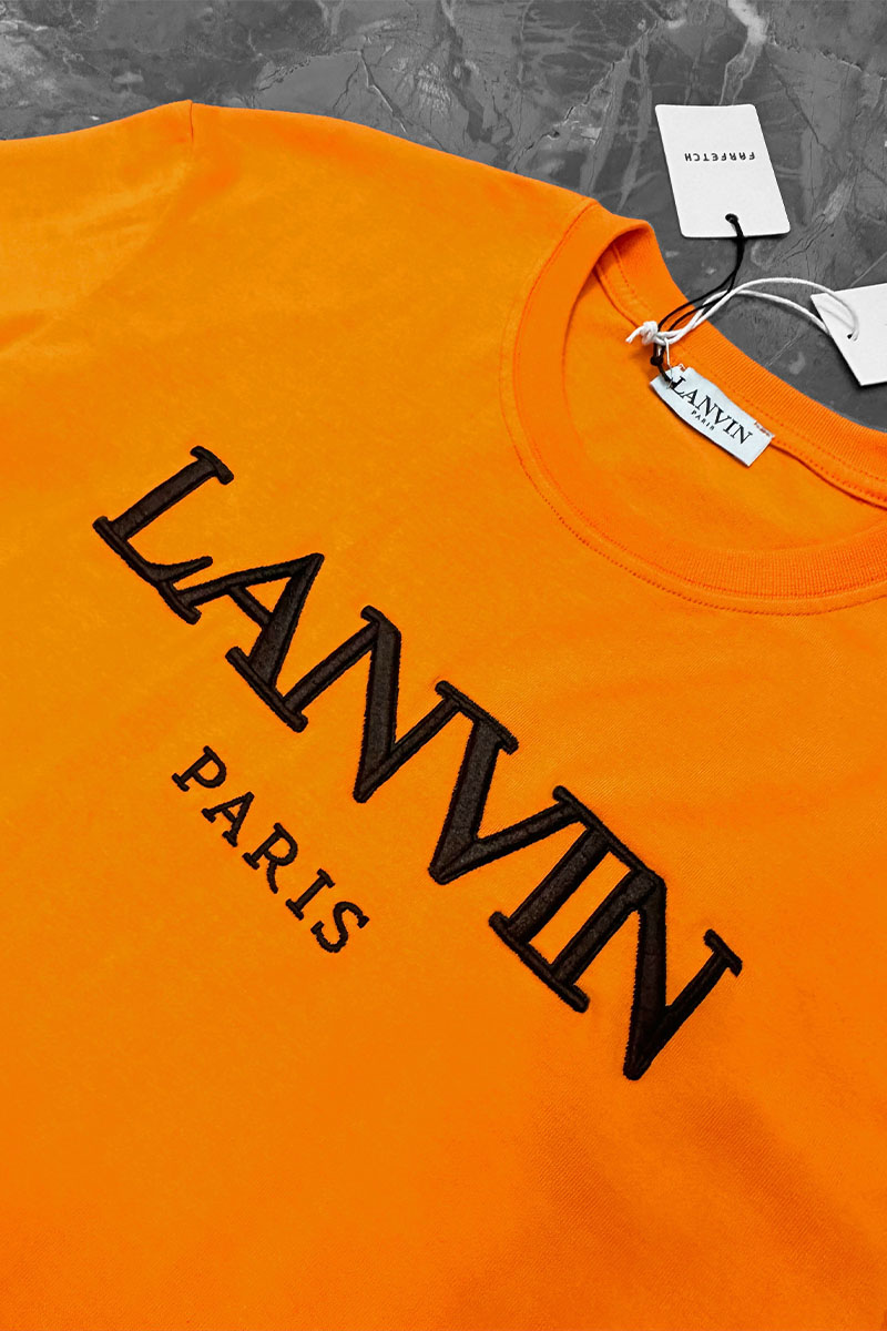 Designer Clothing Оранжевая оверсайз футболка block-lettered logo-print