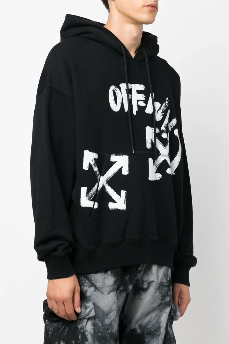 Off-White Чёрное худи Arrows-print 