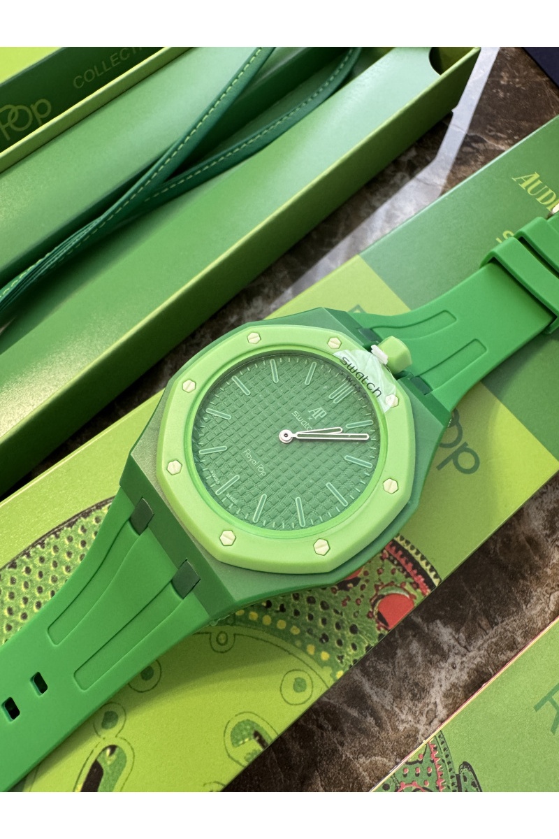 Designer Clothing Часы Audemars Piguet × Swatch Royal Pop Green Eight premium