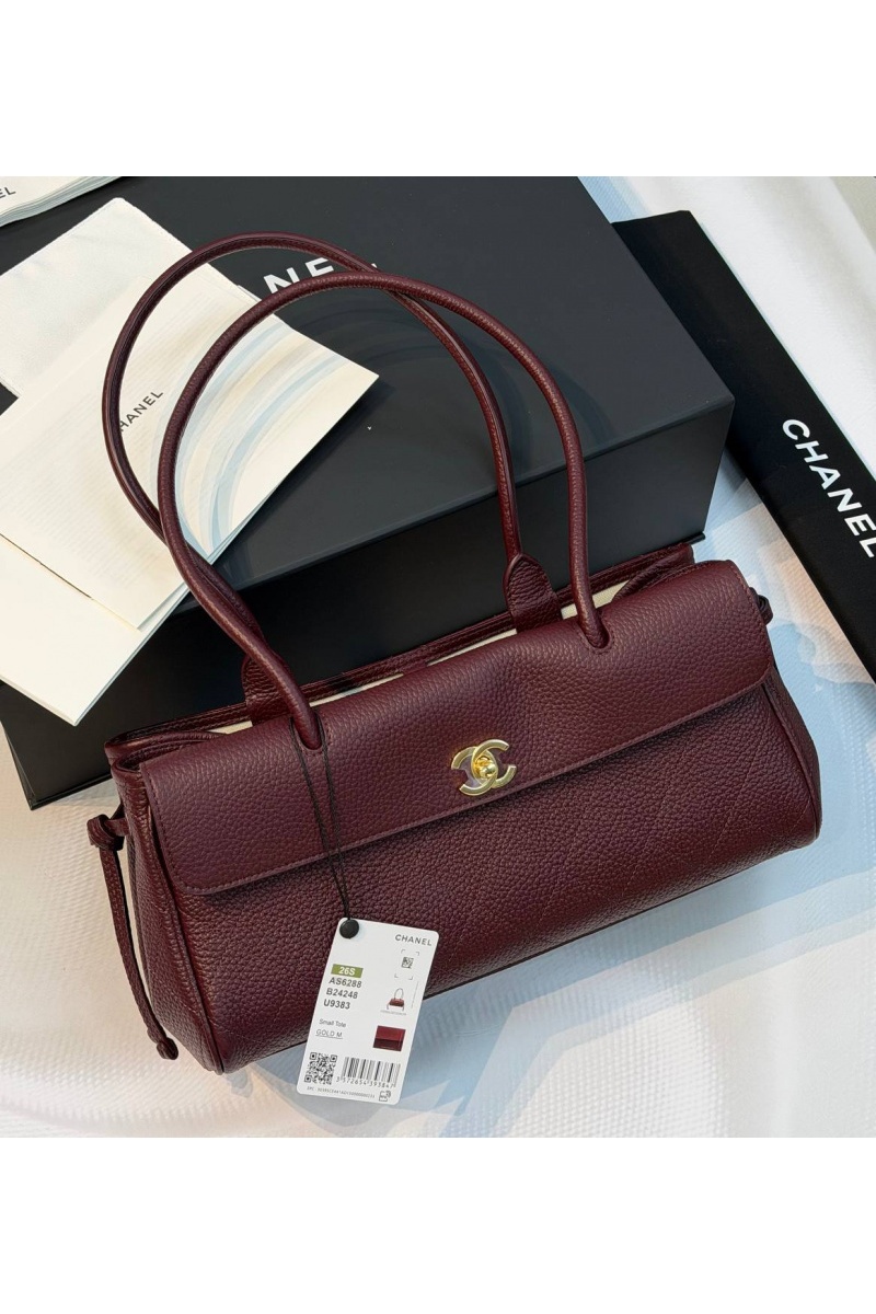 Chаnеl Кожаная сумка Shopping premium 15x32x11.5 см