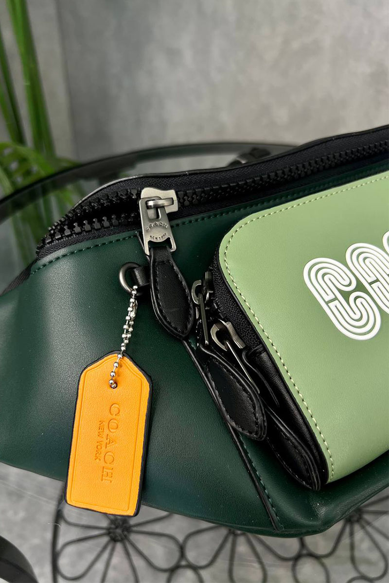 Coach Кожаная сумка на пояс Coach Track - Green