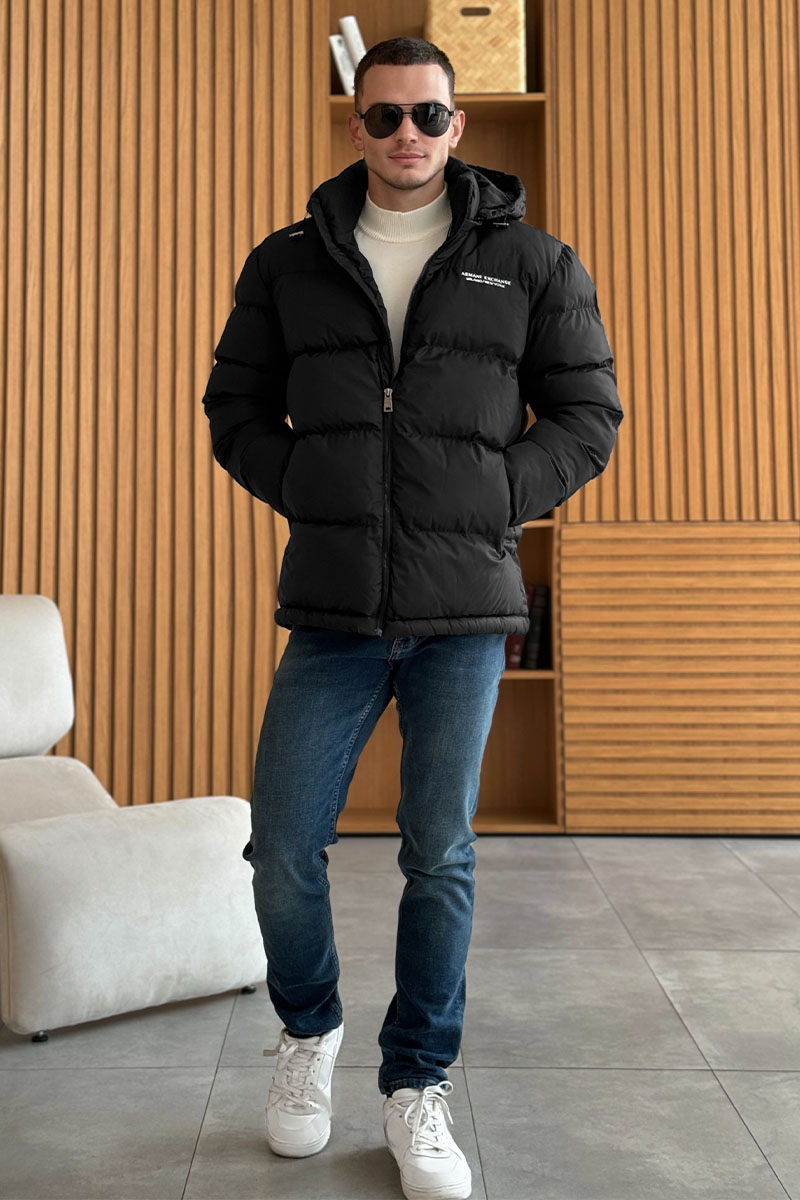 Emporio Armani EA7 Мужская куртка чёрного цвета 