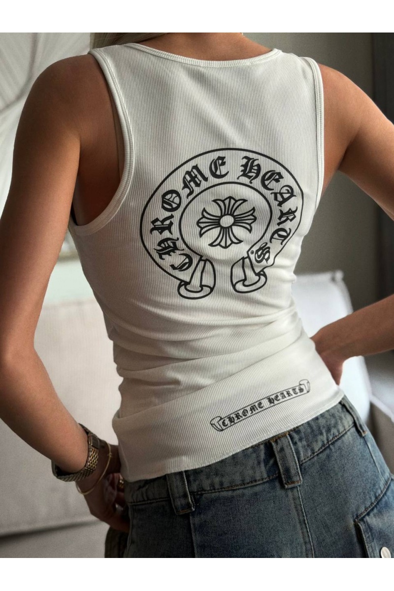 Chrome Hearts Женская белая майка premium