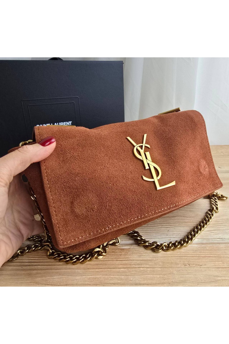 Yves Saint Laurent Замшевая сумка Kate 25x14 см