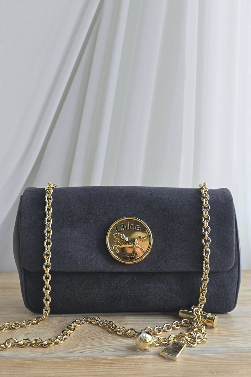 Chloe Замшевая сумка Small Heritage 28x17 см