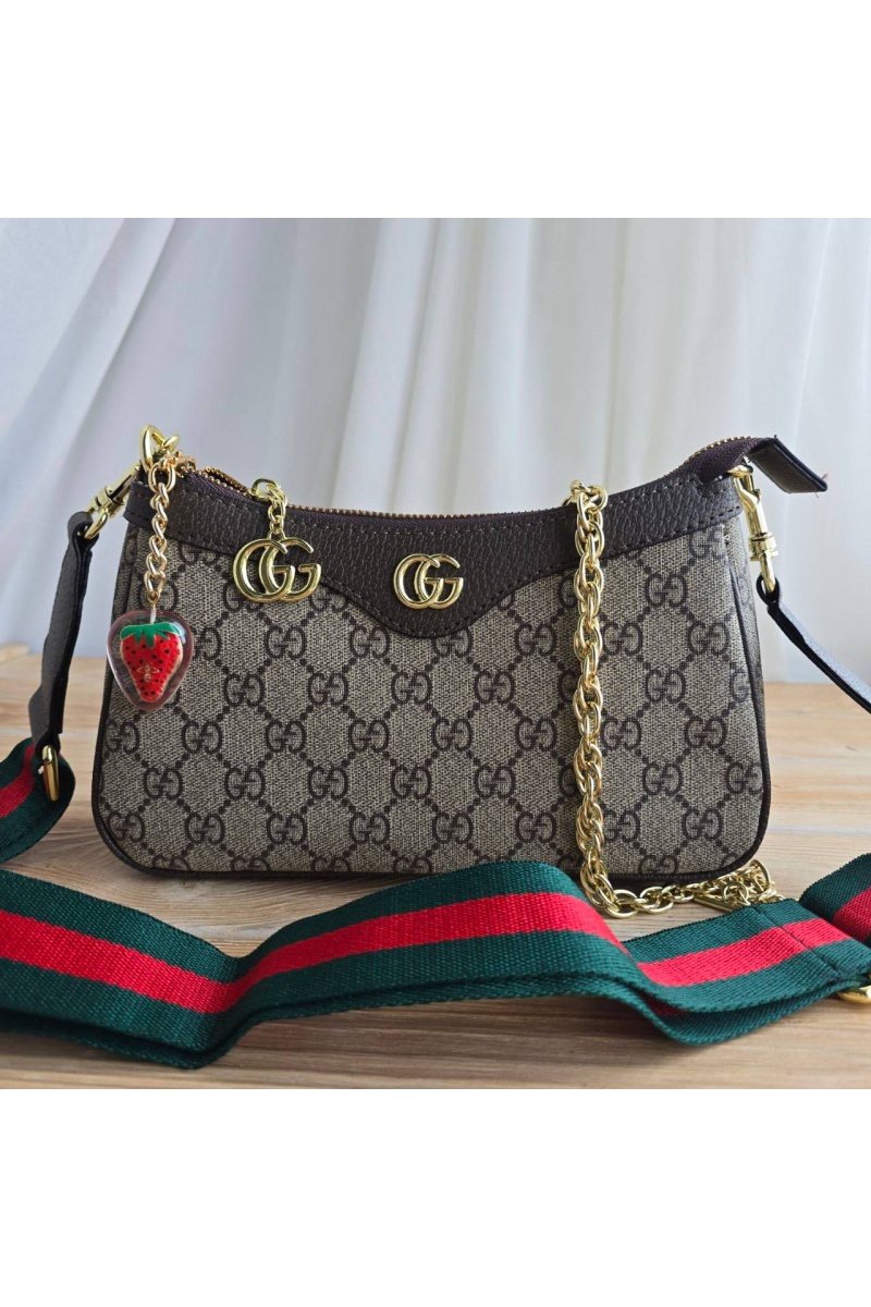 Gucci Кожаная сумка GG Ophidia 26x14 см