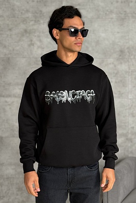 Худи чёрного цвета Slime logo-print