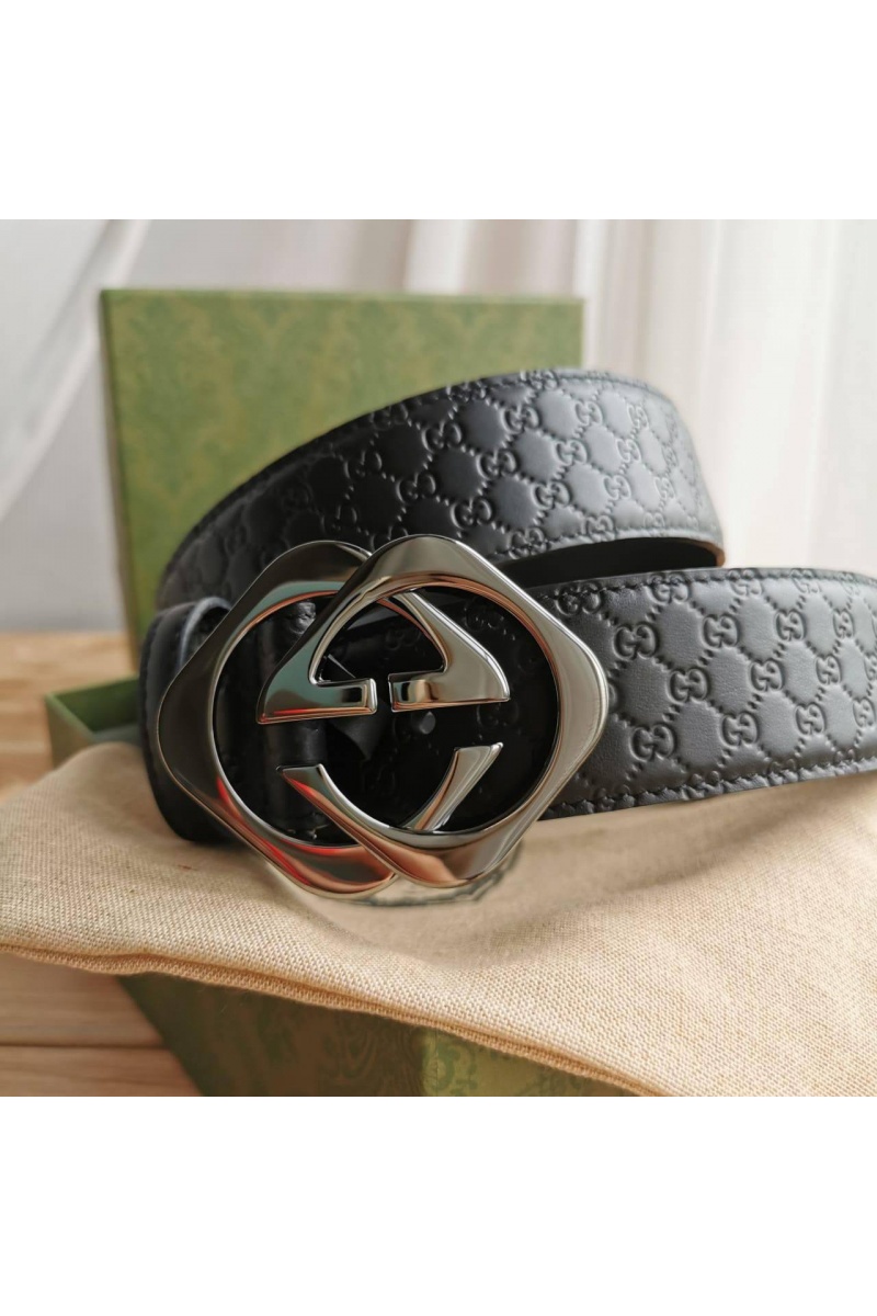 Gucci Кожаный ремень GG Monogram all-over (длина 100 / 105 см)