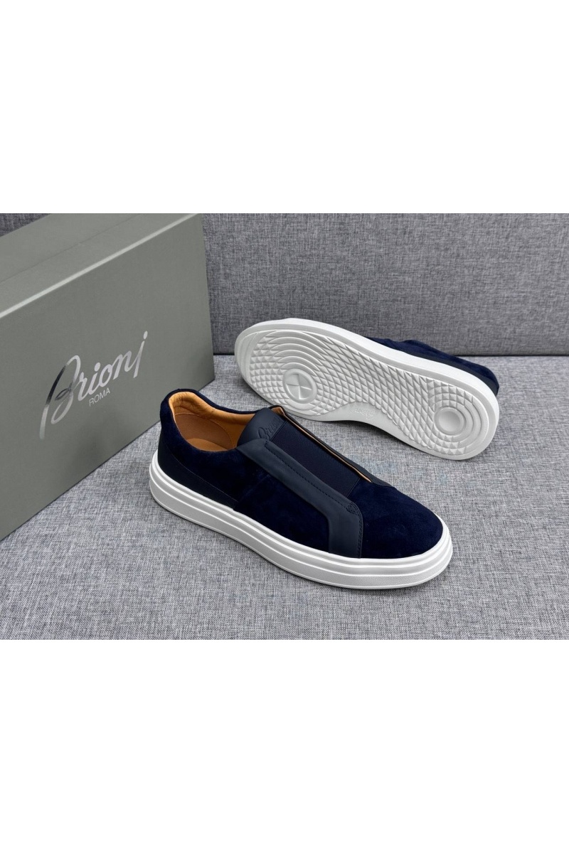Brioni Мужские комбинированные слипоны 