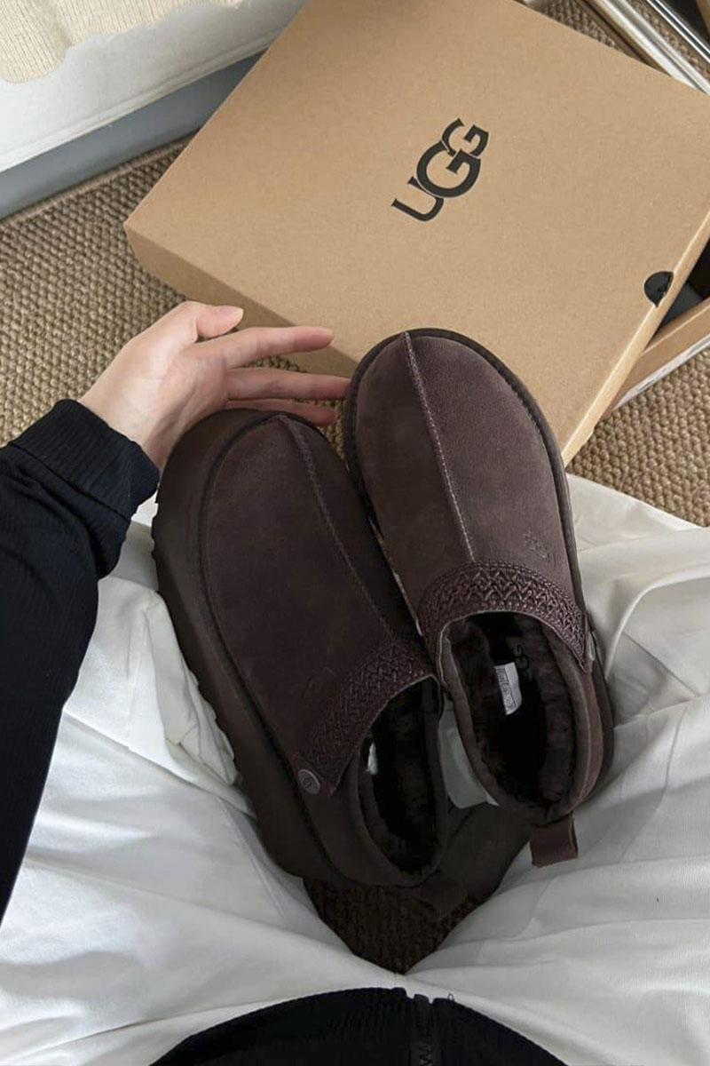 UGG Замшевые женские слиперы с мехом Lanah