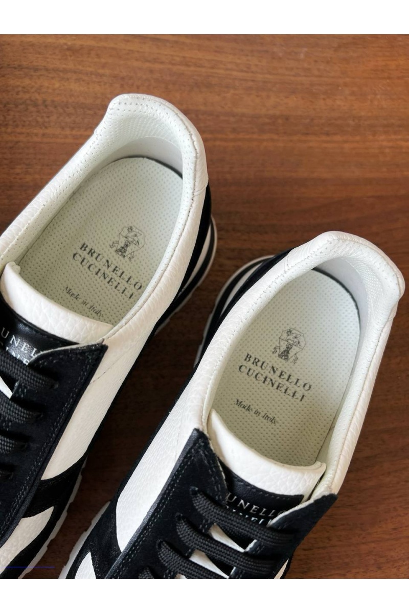 Brunеllо Сuсinеlli Комбинированные кроссовки Premium - White / Black