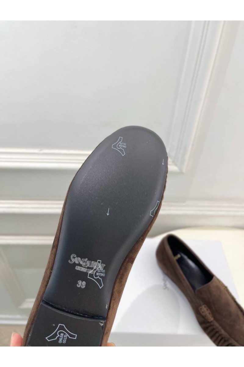 Yves Saint Laurent Женские замшевые лоферы premium