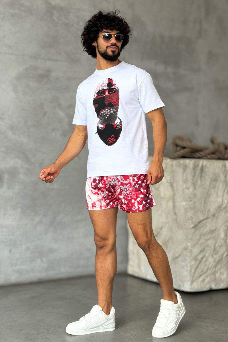 Designer Clothing Мужская белая футболка Ih Nom Uh Nit "Mask On"