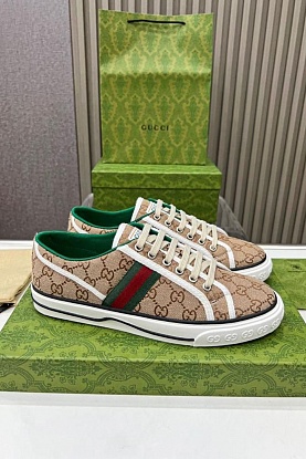 Мужские бежевые кроссовки GG Monogram