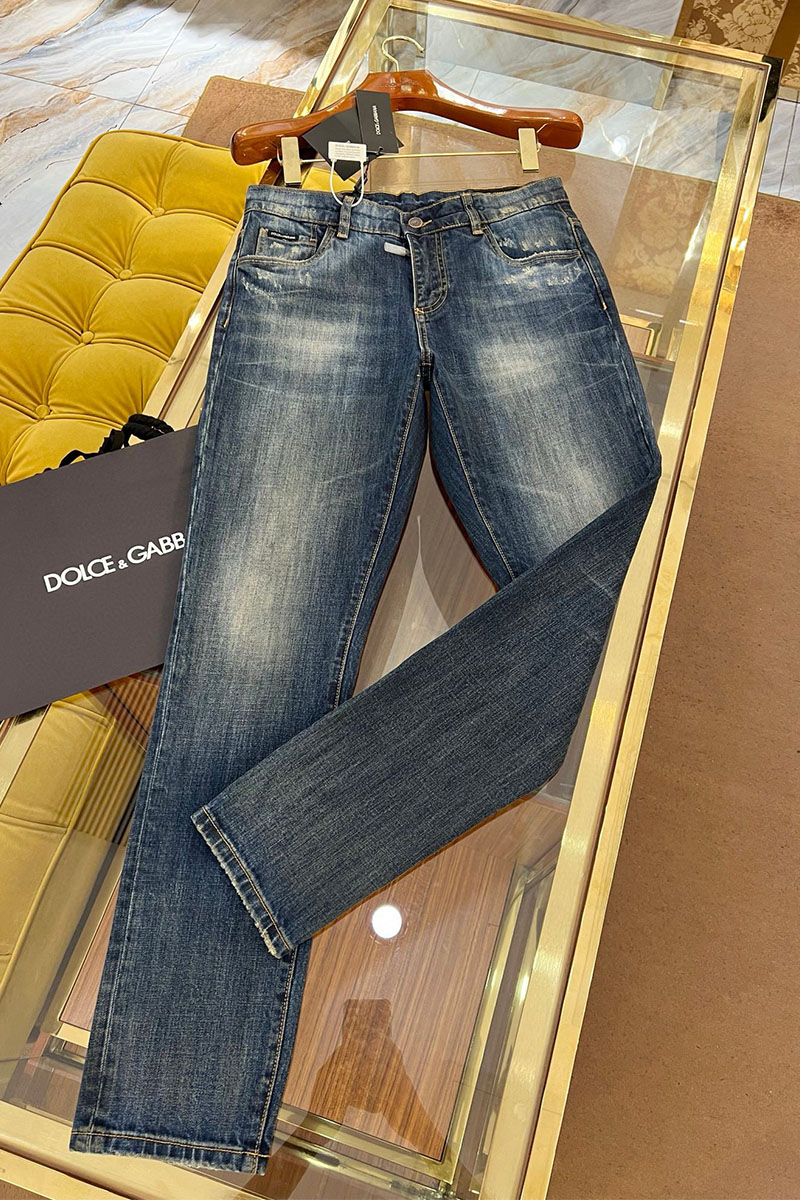 Dоlсе & Gаbbаnа Мужские синие джинсы skinny fit Premium