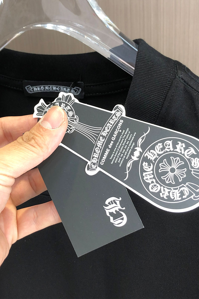 Chrome Hearts Чёрная оверсайз футболка Premium