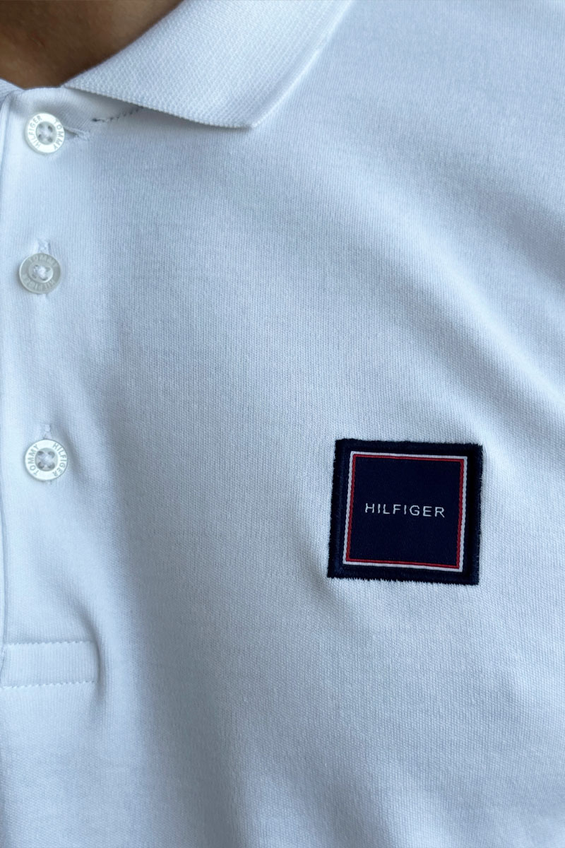 Tommy Hilfiger Классическое мужское поло белого цвета